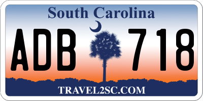 SC license plate ADB718