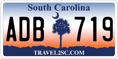 SC license plate ADB719