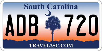 SC license plate ADB720