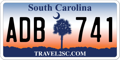 SC license plate ADB741