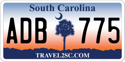SC license plate ADB775