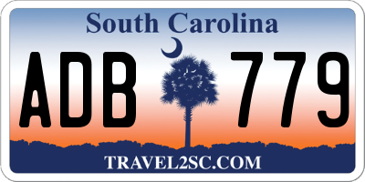 SC license plate ADB779