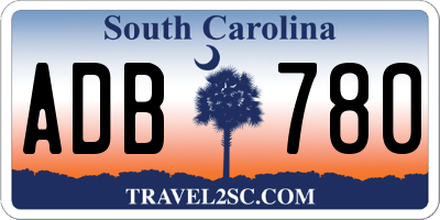 SC license plate ADB780
