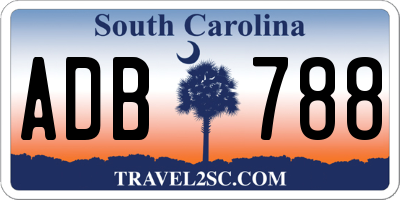SC license plate ADB788