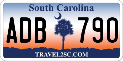 SC license plate ADB790