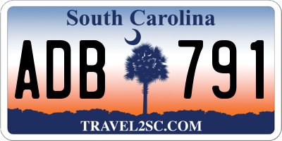 SC license plate ADB791