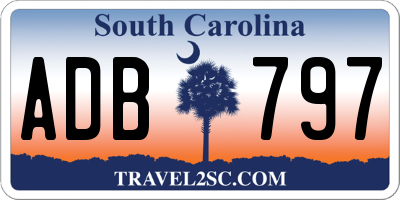 SC license plate ADB797