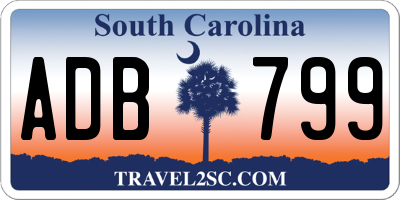 SC license plate ADB799