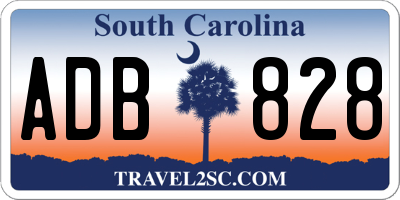 SC license plate ADB828