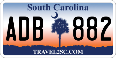 SC license plate ADB882