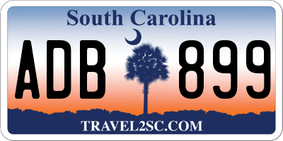 SC license plate ADB899