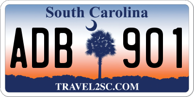 SC license plate ADB901