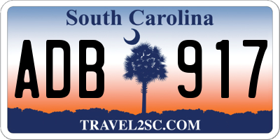SC license plate ADB917