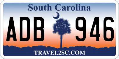 SC license plate ADB946