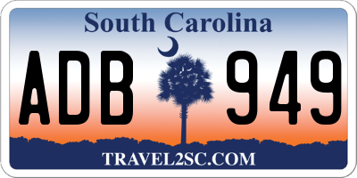 SC license plate ADB949