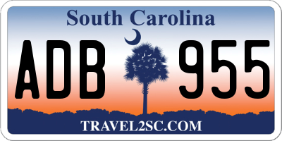 SC license plate ADB955