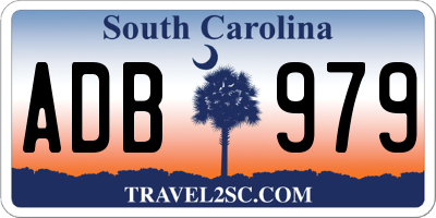 SC license plate ADB979
