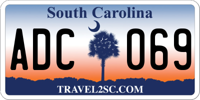 SC license plate ADC069