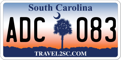 SC license plate ADC083