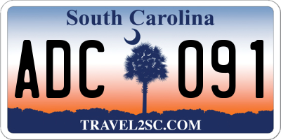 SC license plate ADC091