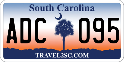 SC license plate ADC095