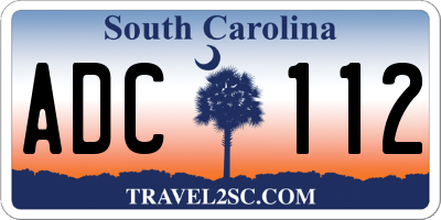 SC license plate ADC112