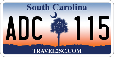 SC license plate ADC115