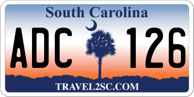 SC license plate ADC126