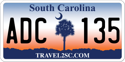 SC license plate ADC135