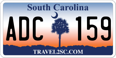 SC license plate ADC159