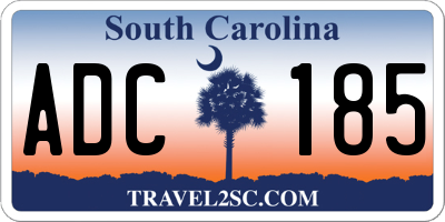SC license plate ADC185