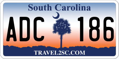 SC license plate ADC186