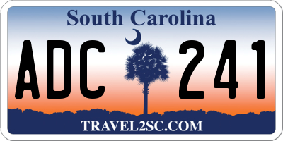 SC license plate ADC241