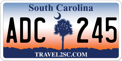 SC license plate ADC245