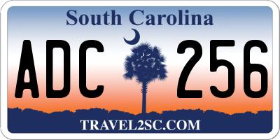 SC license plate ADC256