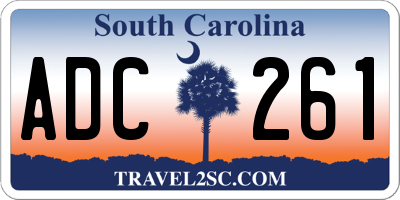 SC license plate ADC261
