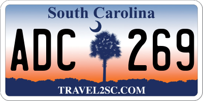 SC license plate ADC269