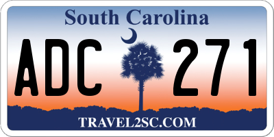 SC license plate ADC271