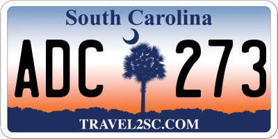 SC license plate ADC273