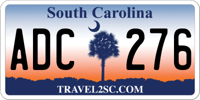 SC license plate ADC276