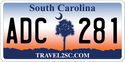 SC license plate ADC281