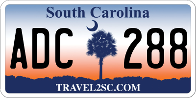 SC license plate ADC288