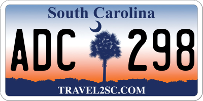 SC license plate ADC298