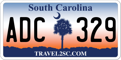 SC license plate ADC329
