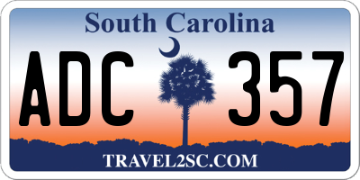 SC license plate ADC357