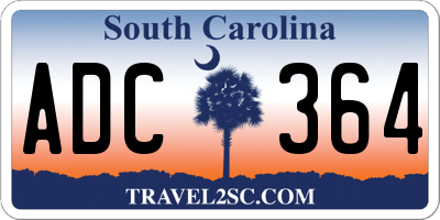 SC license plate ADC364