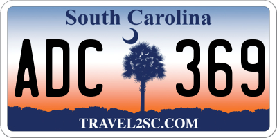 SC license plate ADC369