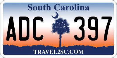 SC license plate ADC397