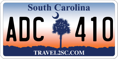 SC license plate ADC410
