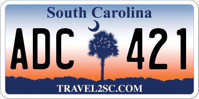 SC license plate ADC421